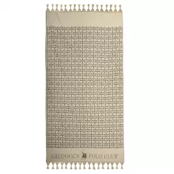 GREENWICH POLO CLUB ΠΕΤΣΕΤΑ-ΠΑΡΕΟ 90Χ170 4057 BEIGE, BLACK