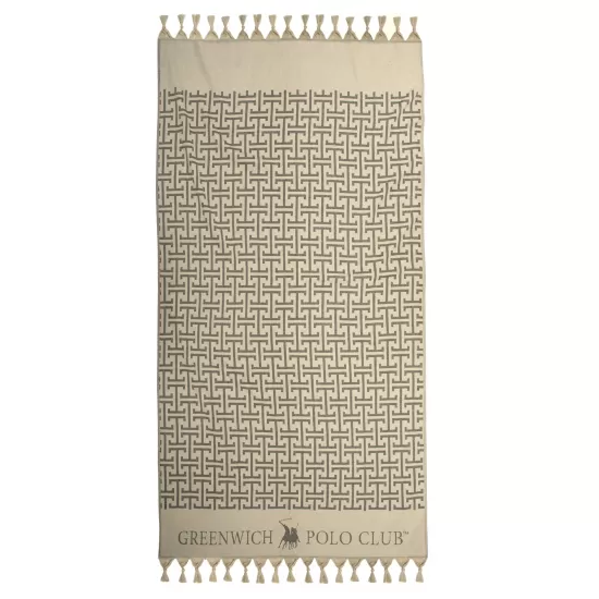 GREENWICH POLO CLUB ΠΕΤΣΕΤΑ-ΠΑΡΕΟ 90Χ170 4057 BEIGE, BLACK