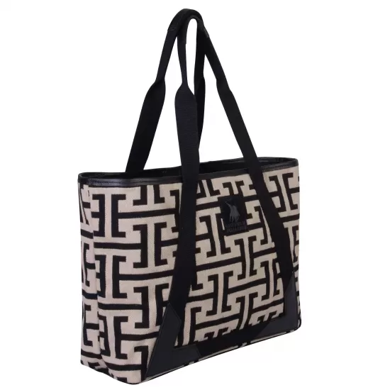 GREENWICH POLO CLUB ΤΣΑΝΤΑ ΘΑΛΑΣΣΗΣ 35Χ42Χ12 3840 BEIGE, BLACK