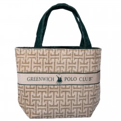 GREENWICH POLO CLUB ΤΣΑΝΤΑ ΘΑΛΑΣΣΗΣ 55Χ40 ESSENTIAL 5229 GREEN, TAUPE