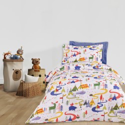 DAS KIDS ΚΟΥΒΕΡΛΙ ΜΟΝΟ 4927 BLUE, GREEN, WHITE