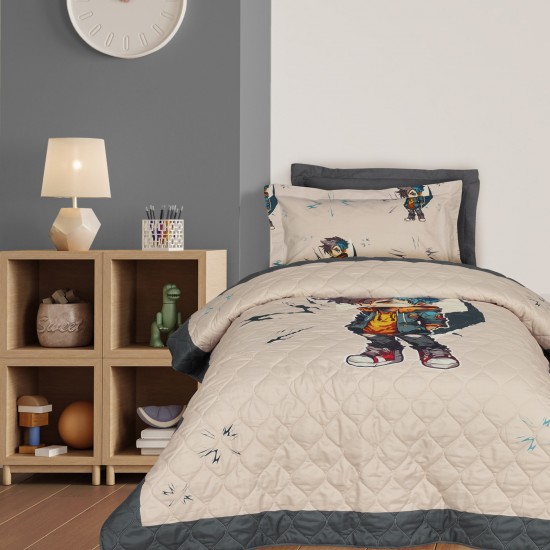 DAS KIDS ΚΟΥΒΕΡΛΙ ΜΟΝΟ 4939 BEIGE, GREY