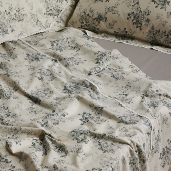 DAS HOME ΠΑΠΛΩΜΑΤΟΘΗΚΗ ΣΕΤ ΥΠΕΡΔΙΠΛΗ PRESTIGE 1712 GREY, IVORY