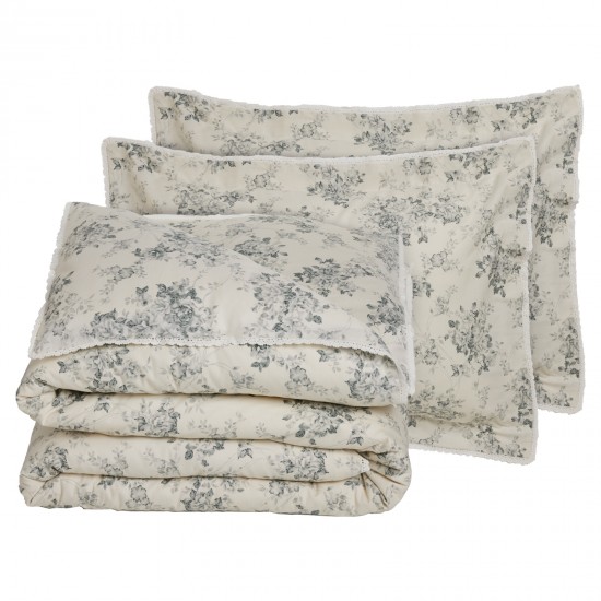 DAS HOME ΠΑΠΛΩΜΑΤΟΘΗΚΗ ΣΕΤ ΥΠΕΡΔΙΠΛΗ PRESTIGE 1712 GREY, IVORY
