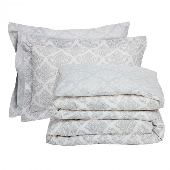 DAS HOME ΣΕΤ ΠΑΠΛΩΜΑΤΟΘΗΚΗ ΥΠΕΡΔΙΠΛΗ DAILY 3182 ECRU, GREY