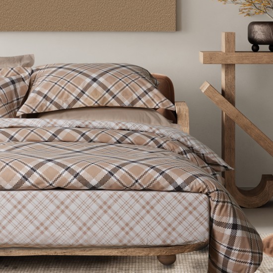 DAS HOME ΣΕΤ ΠΑΠΛΩΜΑΤΟΘΗΚΗ ΥΠΕΡΔΙΠΛΗ CASUAL 5435 BEIGE, BLACK