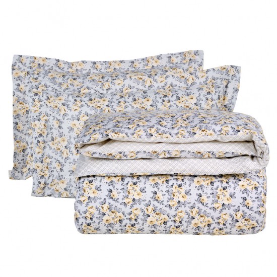 DAS HOME ΣΕΤ ΠΑΠΛΩΜΑΤΟΘΗΚΗ ΥΠΕΡΔΙΠΛΗ HAPPY 9650 GREY, IVORY DAS HOME ΣΕΤ ΠΑΠΛΩΜΑΤΟΘΗΚΗ ΥΠΕΡΔΙΠΛΗ HAPPY 9650 GREY, IVORY