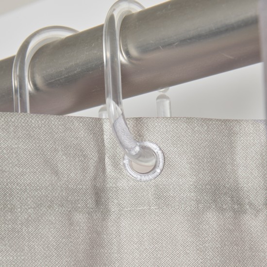 DAS HOME ΚΟΥΡΤΙΝΑ ΜΠΑΝΙΟΥ 200X180 0808 TAUPE