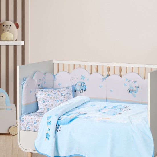 DAS BABY ΚΟΥΒΕΡΤΑ VELOUR ΚΟΥΝΙΑΣ RELAX 4918 BLUE
