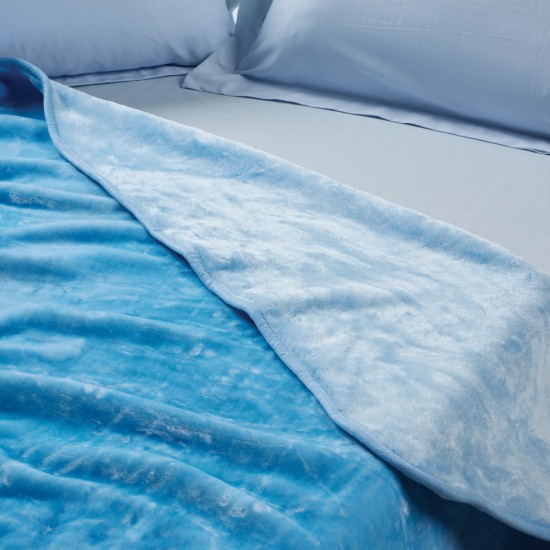 DAS KIDS ΚΟΥΒΕΡΤΑ VELOUR MONH 0291 BABY BLUE