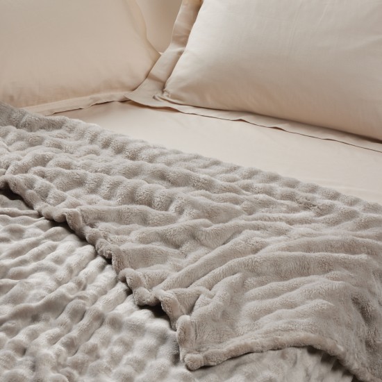 DAS HOME ΚΟΥΒΕΡΤΑ BUBBLE FLEECE 160Χ220 1370 TAUPE
