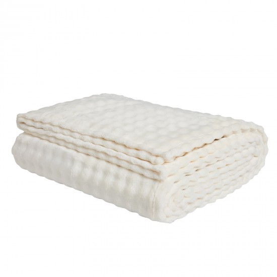 DAS HOME ΚΟΥΒΕΡΤΑ BUBBLE FLEECE 240Χ260 1369 IVORY