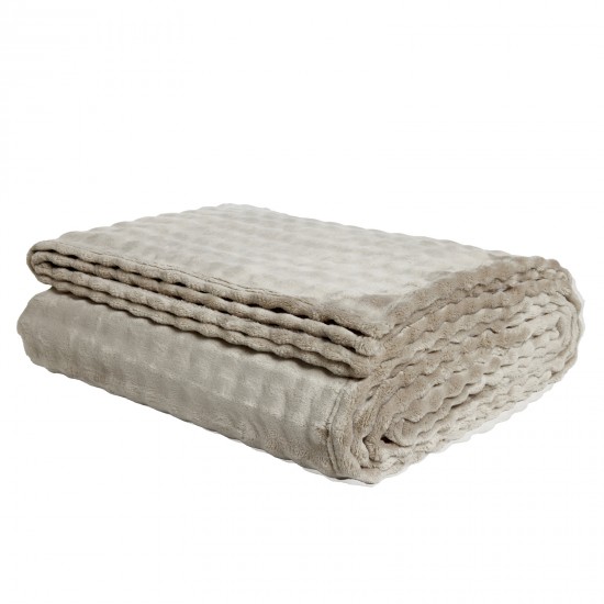 DAS HOME ΚΟΥΒΕΡΤΑ BUBBLE FLEECE 240Χ260 1370 TAUPE