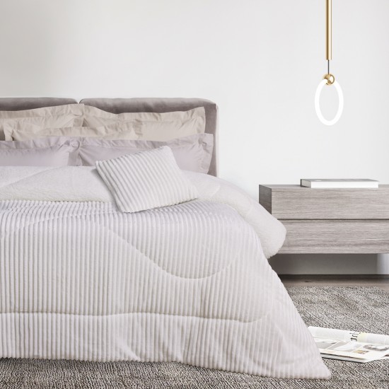 DAS HOME ΚΟΥΒΕΡΤΟΠΑΠΛΩΜΑ SHERPA ΥΠΕΡΔΙΠΛΟ 1364 WHITE