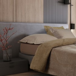 DAS HOME ΚΟΥΒΕΡΤΟΠΑΠΛΩΜΑ SHERPA ΥΠΕΡΔΙΠΛΟ 1367 TAUPE