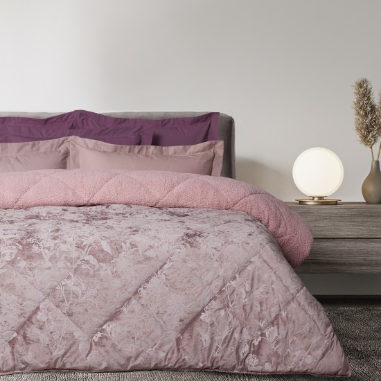 DAS HOME VELVET ΚΟΥΒΕΡΤΟΠΑΠΛΩΜΑ SHERPA ΥΠΕΡΔΙΠΛΟ 1377 NUDE