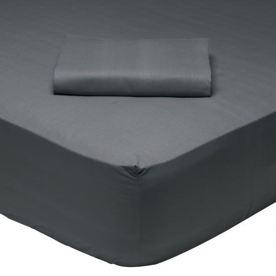 DAS HOME ΣΕΝΤΟΝΙ KING ΜΕ ΛΑΣΤΙΧΟ 180*200+35 DARK GREY 1007 DARK GREY