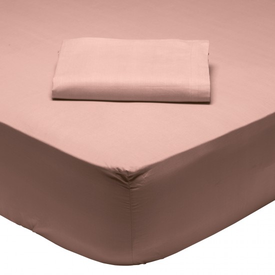 DAS HOME ΣΕΝΤΟΝΙ KING ΜΕ ΛΑΣΤΙΧΟ 180*200+35  SALMON 1011 SALMON