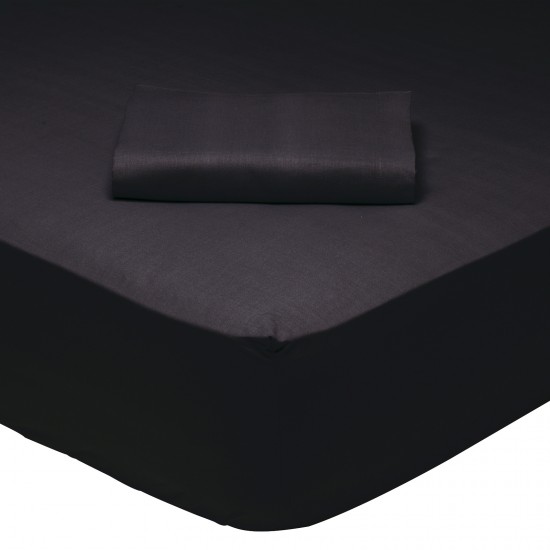 DAS HOME ΣΕΝΤΟΝΙ KING ΜΕ ΛΑΣΤΙΧΟ 180*200+35 BLACK 1015 BLACK