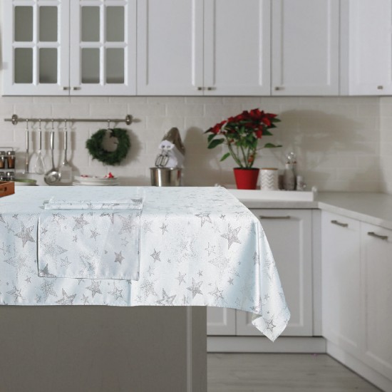 DAS HOME CHRISTMAS ΤΡΑΠΕΖΟΜΑΝΤΗΛΟ 140Χ220 0719 ΑΣΗΜΙ, ΙΒΟΥΑΡ