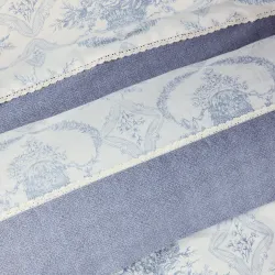 DAS HOME ΣΕΝΤΟΝΙΑ ΣΕΤ KING PRESTIGE 1696 BLUE, ECRU