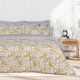 DAS HOME ΣΕΤ ΣΕΝΤΟΝΙΑ ΜΟΝΑ ΜΕ ΛΑΣΤΙΧΟ CASUAL 5432 OCHRE, WHITE
