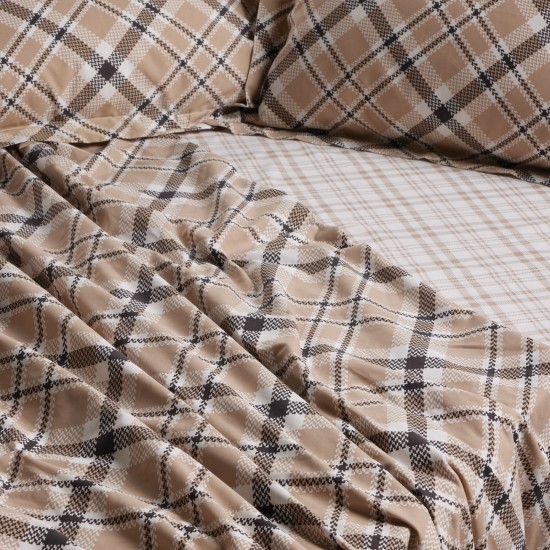 DAS HOME ΣΕΤ ΣΕΝΤΟΝΙΑ ΜΟΝΑ ΜΕ ΛΑΣΤΙΧΟ CASUAL 5435 BEIGE, BLACK