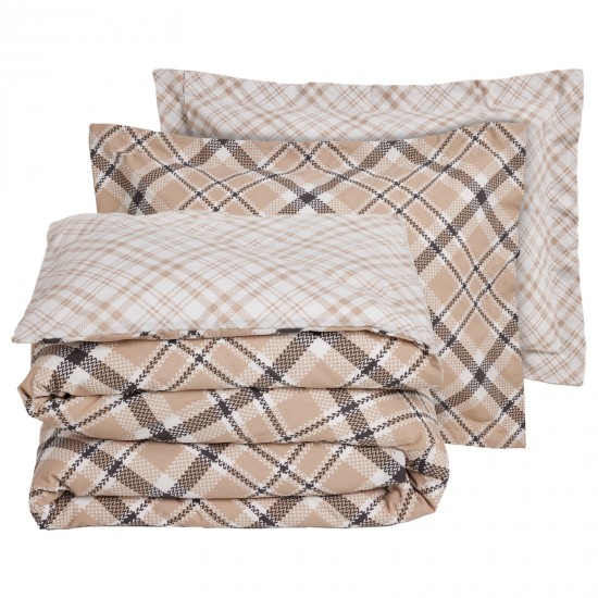 DAS HOME ΣΕΤ ΣΕΝΤΟΝΙΑ ΜΟΝΑ ΜΕ ΛΑΣΤΙΧΟ CASUAL 5435 BEIGE, BLACK