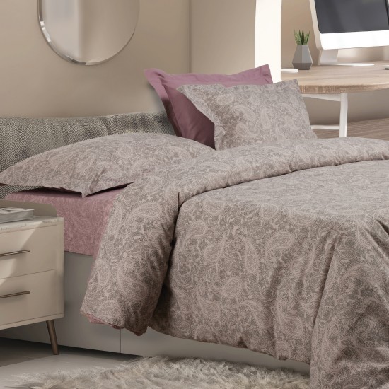 DAS HOME ΣΕΤ ΣΕΝΤΟΝΙΑ ΜΟΝΑ ΜΕ ΛΑΣΤΙΧΟ CASUAL 5438 GREY, LILAC