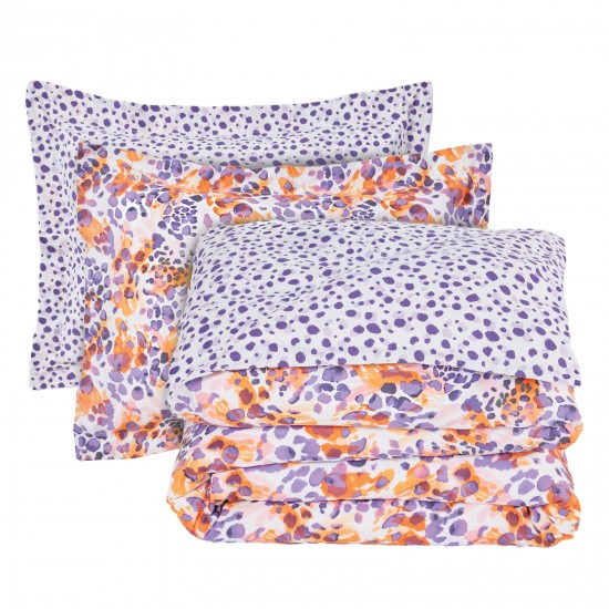 DAS HOME ΣΕΤ ΣΕΝΤΟΝΙΑ ΥΠΕΡΔΙΠΛΑ ΜΕ ΛΑΣΤΙΧΟ CASUAL 5430 ORANGE, PURPLE