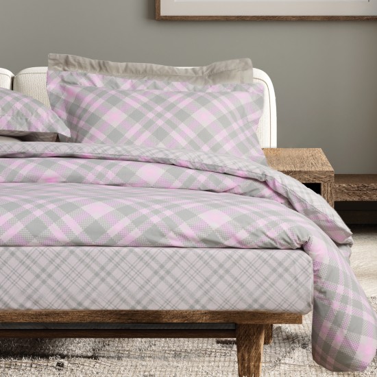 DAS HOME ΣΕΤ ΣΕΝΤΟΝΙΑ ΥΠΕΡΔΙΠΛΑ ΜΕ ΛΑΣΤΙΧΟ CASUAL 5436 MINT, PINK
