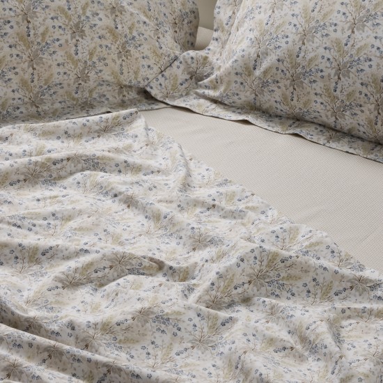 DAS HOME ΣΕΤ ΣΕΝΤΟΝΙΑ ΥΠΕΡΔΙΠΛΑ ΜΕ ΛΑΣΤΙΧΟ CASUAL 5440 BLUE, TAUPE