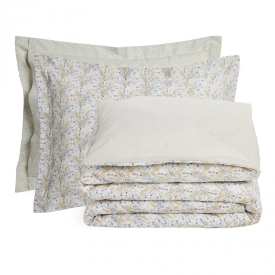 DAS HOME ΣΕΤ ΣΕΝΤΟΝΙΑ ΥΠΕΡΔΙΠΛΑ ΜΕ ΛΑΣΤΙΧΟ CASUAL 5440 BLUE, TAUPE