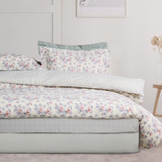 DAS HOME ΣΕΤ ΣΕΝΤΟΝΙΑ ΥΠΕΡΔΙΠΛΑ ΜΕ ΛΑΣΤΙΧΟ CASUAL 5442 GREY, IVORY