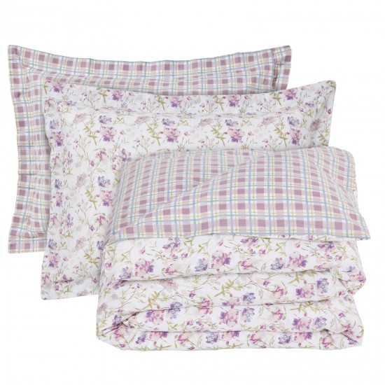DAS HOME ΣΕΤ ΣΕΝΤΟΝΙΑ ΜΟΝΑ HAPPY 9675 IVORY, LILAC
