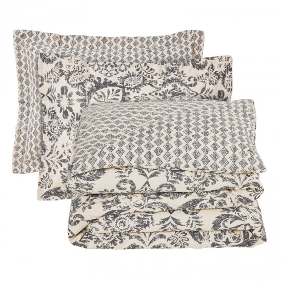 DAS HOME ΣΕΤ ΣΕΝΤΟΝΙΑ ΜΟΝΑ HAPPY 9677 BLACK, TAUPE