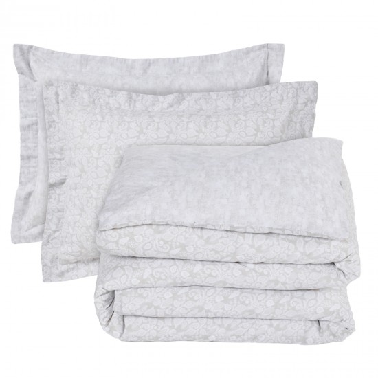 DAS HOME ΣΕΤ ΣΕΝΤΟΝΙΑ ΜΟΝΑ HAPPY 9678 TAUPE, WHITE