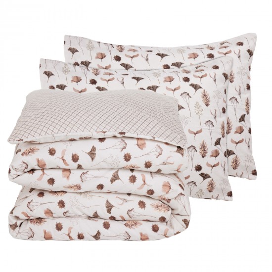 DAS HOME ΣΕΤ ΣΕΝΤΟΝΙΑ ΜΟΝΑ HAPPY FLANNEL 9681 BEIGE, BROWN