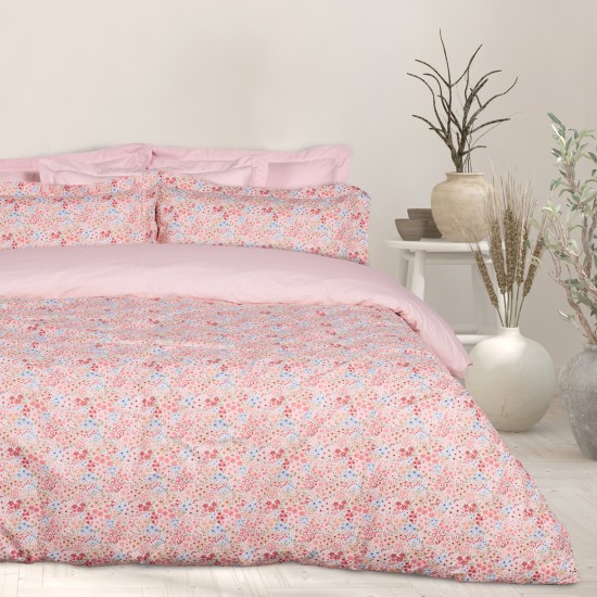 DAS HOME ΣΕΤ ΣΕΝΤΟΝΙΑ ΥΠΕΡΔΙΠΛΑ HAPPY 9671 PINK, SALMON