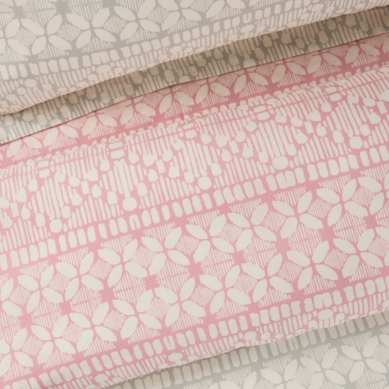 DAS HOME ΣΕΤ ΣΕΝΤΟΝΙΑ KING HAPPY 9674 GREY, ROSE