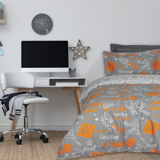 DAS KIDS ΣΕΤ ΣΕΝΤΟΝΙΑ ΜΟΝΑ 4941 GREY, ORANGE