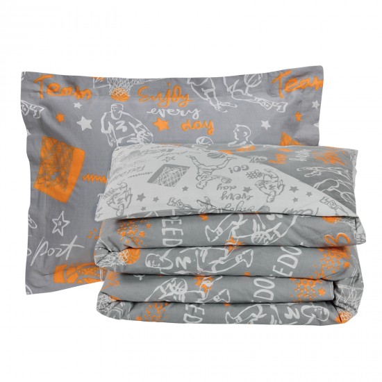 DAS KIDS ΣΕΤ ΣΕΝΤΟΝΙΑ ΜΟΝΑ 4941 GREY, ORANGE