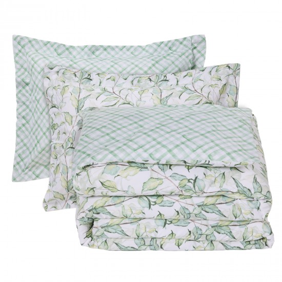 DAS HOME ΣΕΤ ΣΕΝΤΟΝΙΑ ΥΠΕΡΔΙΠΛΑ DAILY 3173 GREEN, WHITE