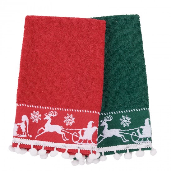 DAS HOME CHRISTMAS ΠΟΤΗΡΟΠΑΝΑ ΣΕΤ 2ΤΜΧ 30X50 0818 GREEN, RED