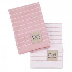 DAS HOME ΣΕΤ ΠΟΤΗΡΟΠΑΝΑ 2ΤΜΧ 30Χ50 0823 PINK, WHITE