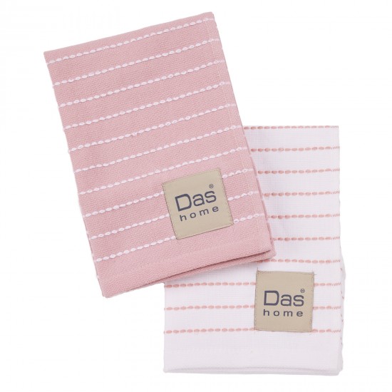 DAS HOME ΣΕΤ ΠΟΤΗΡΟΠΑΝΑ 2ΤΜΧ 30Χ50 0823 PINK, WHITE