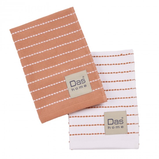 DAS HOME ΣΕΤ ΠΟΤΗΡΟΠΑΝΑ 2ΤΜΧ 30Χ50 0826 TERACOTTA, WHITE