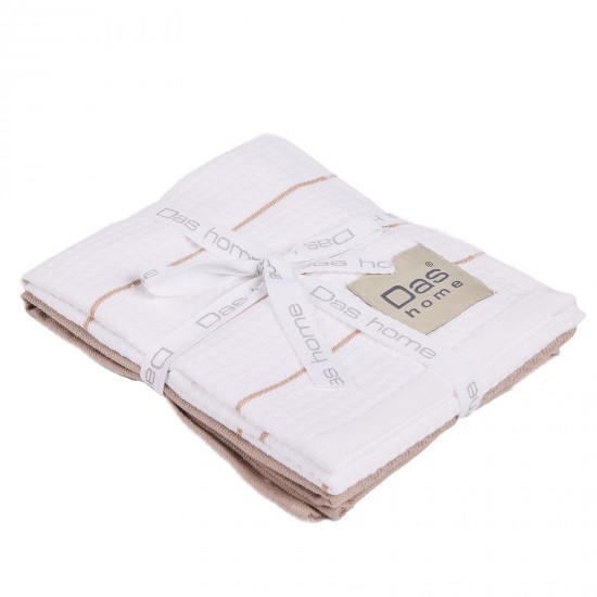 DAS HOME ΣΕΤ ΠΟΤΗΡΟΠΑΝΑ 2ΤΜΧ 30Χ50 0830 TAUPE, WHITE