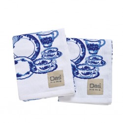 DAS HOME ΣΕΤ ΠΟΤΗΡΟΠΑΝΑ 2ΤΜΧ 40Χ60 0738 BLUE, WHITE DAS HOME ΣΕΤ ΠΟΤΗΡΟΠΑΝΑ 2ΤΜΧ 40Χ60 0738 BLUE, WHITE