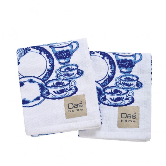 DAS HOME ΣΕΤ ΠΟΤΗΡΟΠΑΝΑ 2ΤΜΧ 40Χ60 0738 BLUE, WHITE DAS HOME ΣΕΤ ΠΟΤΗΡΟΠΑΝΑ 2ΤΜΧ 40Χ60 0738 BLUE, WHITE